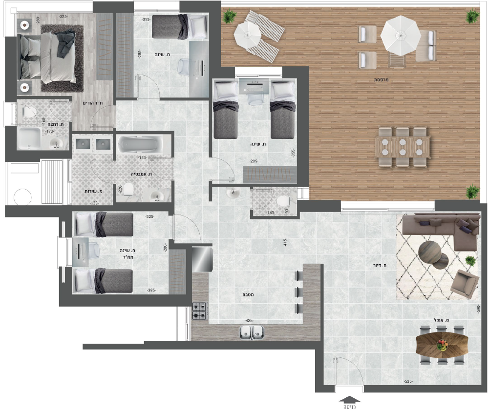 Modern 5-room apartment building with breathtaking views in Neve Daniel, Gush Etzion