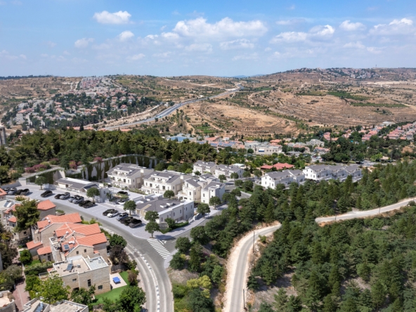 Panoramic view of Givat HaTe'ena in Efrat with surrounding greenery
