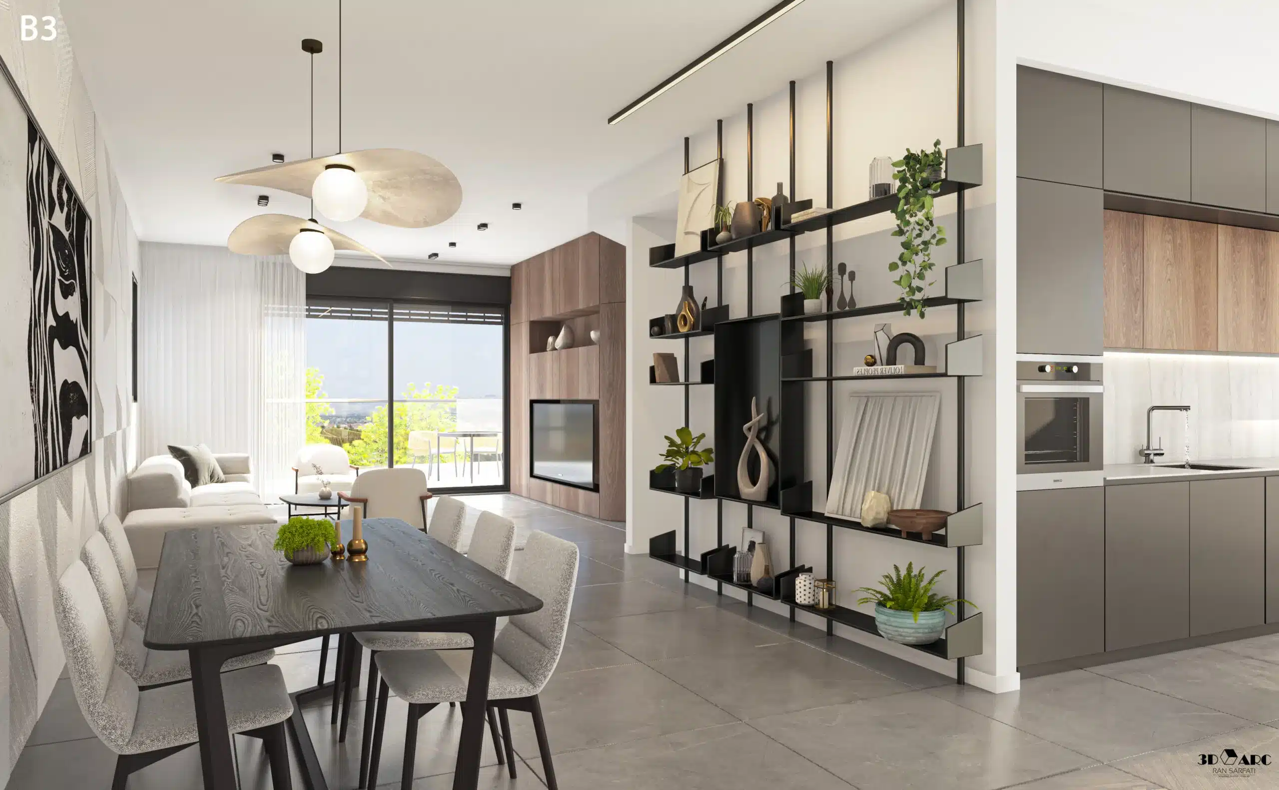 Modern kitchen design in new apartments in Beth Shemesh